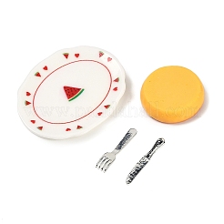Resin Miniature Breakfast Set Ornaments&nbsp;DIY-H174-01E