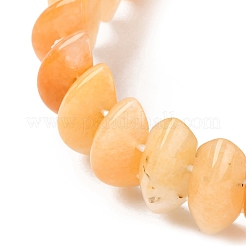 Bicone Natural Topaz Jade Beads Stretch Bracelets for Women Men&nbsp;BJEW-C097-05N