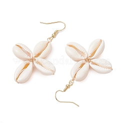 Natural Mixed Cowrie Shell Dangle Earrings&nbsp;EJEW-TA00608