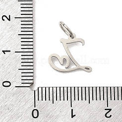 26Pcs 304 Stainless Steel Letter A~Z Charms&nbsp;STAS-P411-01P