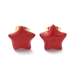 Brass Stud Earrings&nbsp;EJEW-F359-07G