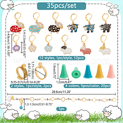 35Pcs Sheep DIY Knitting Tool Sets&nbsp;HJEW-NB00057