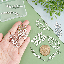 10Pcs 5 Style 201 Stainless Steel Pendants&nbsp;STAS-UN0035-20