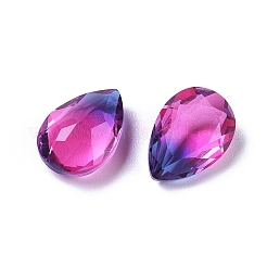 Two Tone Transparent Glass Rhinestone Cabochons&nbsp;EGLA-L022A-07