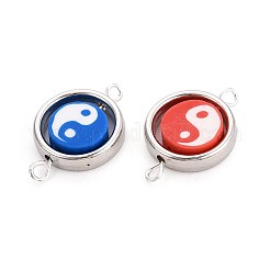 Polymer Clay Beads with CCB Plastic Frame Connector Charms&nbsp;CLAY-T022-35M-01