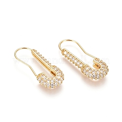 Brass Micro Pave Cubic Zirconia Dangle Earrings&nbsp;LS-ZIRC-D118-02G