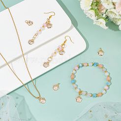 10Pcs Brass Micro Pave Clear Cubic Zirconia Charms&nbsp;KK-FH0003-23