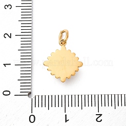 Natural Tiger Eye Rhombus Charms&nbsp;STAS-I331-32G
