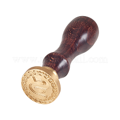 DIY Letter Scrapbook Brass Wax Seal Stamps and Wood Handle&nbsp;AJEW-P068-B02
