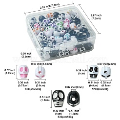 130Pcs 3 Styles Craft Style Acrylic Beads&nbsp;OACR-FS0001-69
