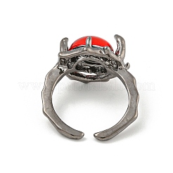 Oval Alloy Rhinestone Solitaire Ring&nbsp;LS-RJEW-Z048-06B-01