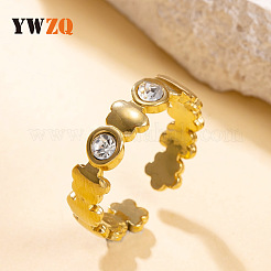 304 Stainless Steel Cuff Open Rings&nbsp;WGD6E8F-01
