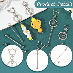 10Pcs Iron Bar Beadable Keychain&nbsp;KEYC-SC0001-77