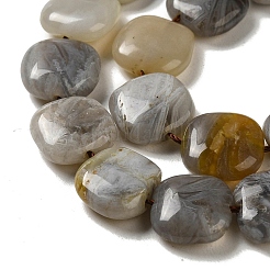 Natural Bamboo Leaf Agate Beads Strands&nbsp;G-NH0014-A01-01