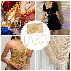 Polyester Thread & Filigree Braided Lace Trim&nbsp;OCOR-WH0097-13B