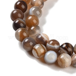 Natural Striped Agate/Banded Agate Beads Strands&nbsp;G-Z060-A01-A14