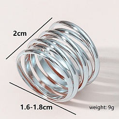 Brass Multi Lines Wide Band Rings&nbsp;GG7651-2