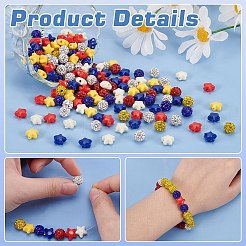 240Pcs 8 Styles Pave Disco Ball Beads&nbsp;FIND-PH0022-20