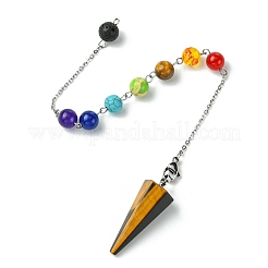 Natural & Synthetic Gemstone & Resin Dowsing Pendulum Big Pendants&nbsp;PALLOY-GO00022