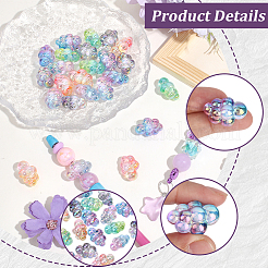 30Pcs 5 Colors UV Plating Transparent Acrylic Beads&nbsp;TACR-PA0001-23