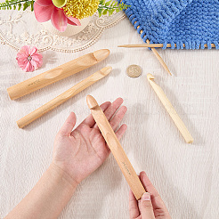 4Pcs 4 Styles Bamboo Crochet Hooks&nbsp;DIY-CL0002-62B