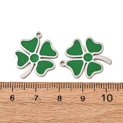304 Stainless Steel with Green Enamel Pendants&nbsp;SA-CBA061A-04P