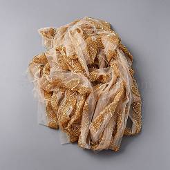 Leaf Pattern Bugle Bead Beaded Trim Banding&nbsp;OCOR-WH0077-09