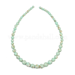 Synthetic Turquoise and Sea Shell Assembled Graduated Beads Strands&nbsp;GG-CBA2AE1-A07-C