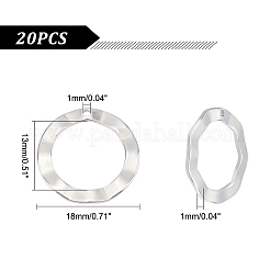 20Pcs 201 Stainless Steel Pendants&nbsp;STAS-UN0036-15