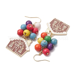 Alloy Enamel Dangle Earrings&nbsp;EJEW-TA00435