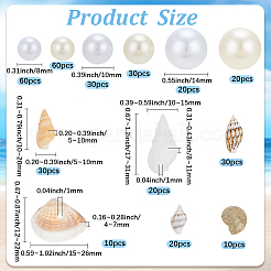 220Pcs 6 Styles Plastic Imitation Pearl Beads&nbsp;KY-SP0001-78