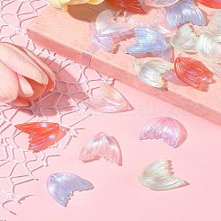 24Pcs 6 Colors UV Plating Rainbow Iridescent Transparent Acrylic Pendants&nbsp;PACR-FS0001-02