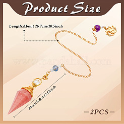 2 Bags Alloy & Iron Dowsing Pendulums&nbsp;AJEW-MA0001-19B