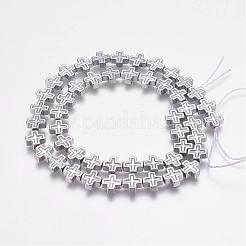 Grade AA Non-Magnetic Synthetic Hematite Bead Strands&nbsp;G-G652-20C