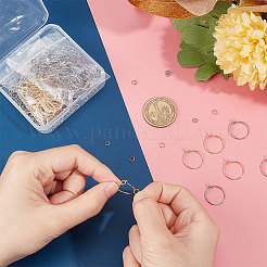 120Pcs 2 Color 316 Surgical Stainless Steel Hoop Earring Findings&nbsp;STAS-UN0043-01