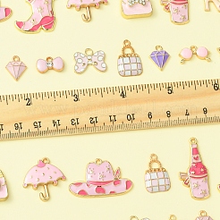28Pcs 14 Styles Alloy Enamel Pendants&nbsp;ENAM-FS0002-25
