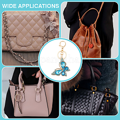 Butterfly Zinc Alloy & Rhinestone Keychains&nbsp;KEYC-WH0053-045G-03