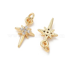 SHEGRACE Brass Micro Pave Cubic Zirconia Pendants&nbsp;XGRQ3D101-480G