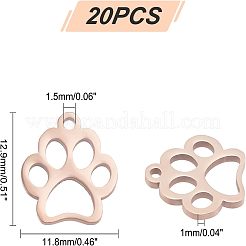 20Pcs 304 Stainless Steel Charms&nbsp;STAS-UN0032-63