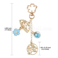 Alloy Enamel Pendant Keychains&nbsp;HJEW-FS00049-01