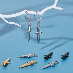 12Pcs 3 Style 304 Stainless Steel Pendants&nbsp;STAS-UN0042-75