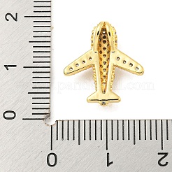 Rack Plating Brass Micro Pave Clear Cubic Zirconia Pendants&nbsp;KK-B093-27G