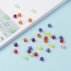 Transparent Large Hole Acrylic European Beads&nbsp;TACR-Q005-6mm-M