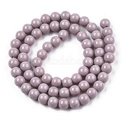 Opaque Solid Color Glass Beads Strands&nbsp;LS-GLAA-T032-P6mm-07