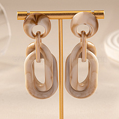 Resin Imitation Shell Dangle Stud Earrings&nbsp;WG25AAC-01
