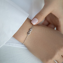 S925 Silver Zircon 8-Shaped Bracelet Stylish Minimalist Daily Wear Jewelry&nbsp;JF0394