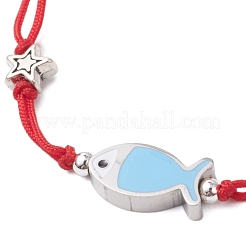 Nylon Braided Bead Bracelets for Women Men&nbsp;BJEW-JB11312-04