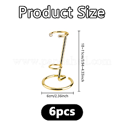 6Pcs Alloy Crystal Sphere Display Stands&nbsp;DJEW-DC0001-23G