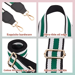 3Pcs 3 Colors Adjustable Stripe Pattern Polyester Webbing Bag Straps&nbsp;FIND-WR0009-50A