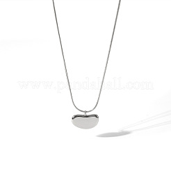 Bean 304 Stainless Steel Stud Earrings & Pendant Necklaces Sets for Unisex&nbsp;AA3662-1
